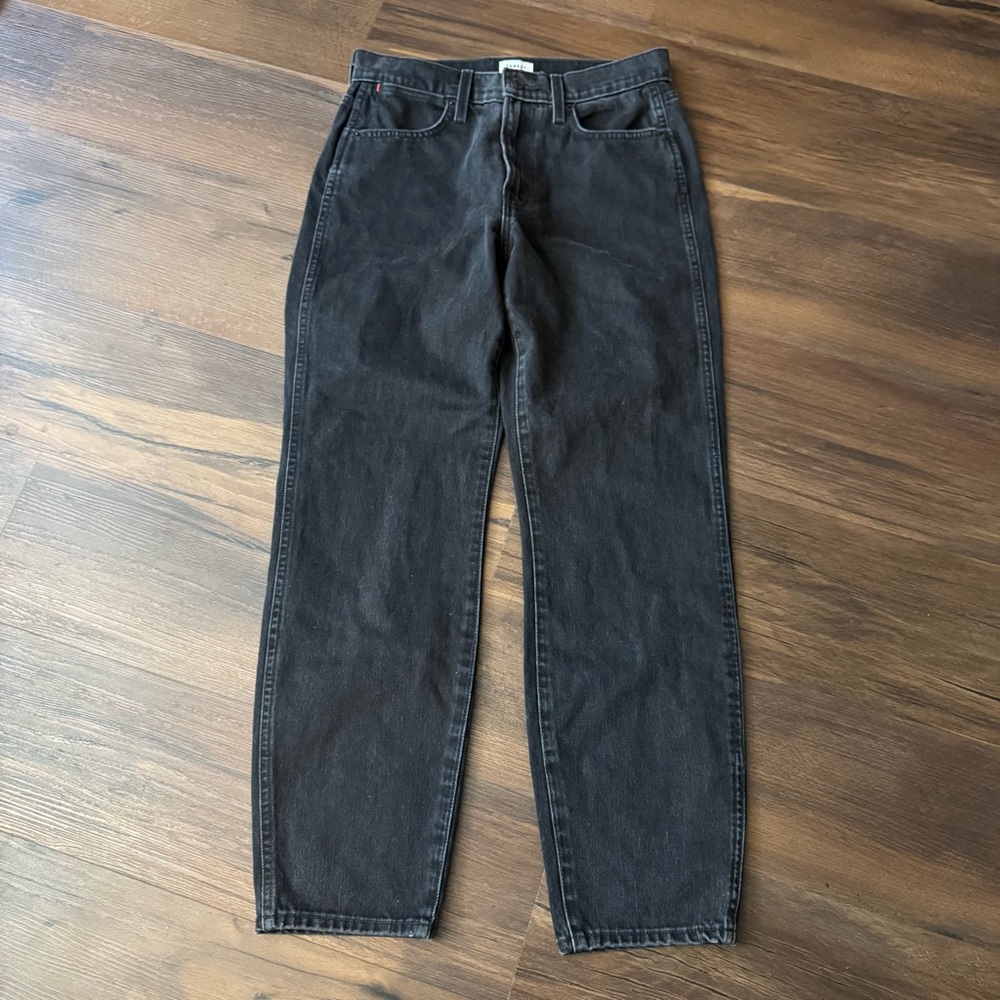 SUNDAY BEST Aritzia Women's Black Stone Jupiter High Rise Denim Jeans